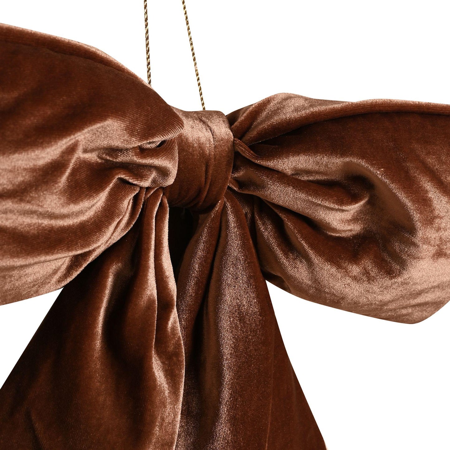 Light Oak - Back - Velvet Bow Hanger 50 x 40cm Chocolate