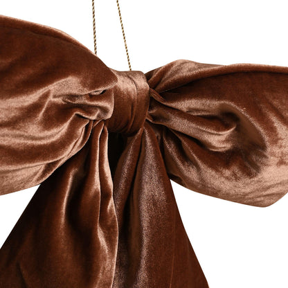 Light Oak - Back - Velvet Bow Hanger 50 x 40cm Chocolate