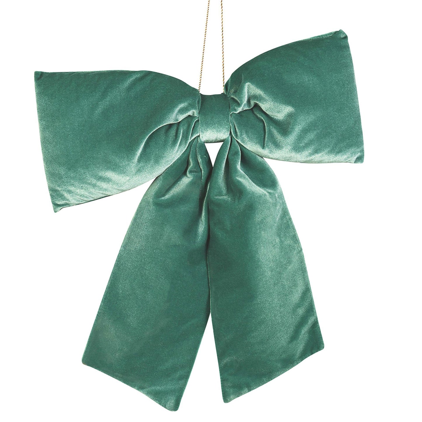 teal - Front - Teal Velvet Hanging Bow