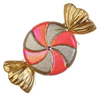 Gold - Front - Large Orange Sweetie Decoration