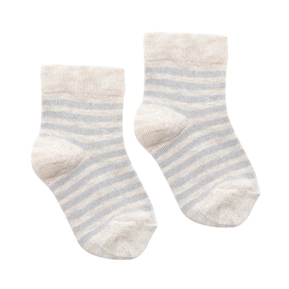 Beige - Close up - Bambino Socks Unisex Bear Gift Pack of 5 Pairs