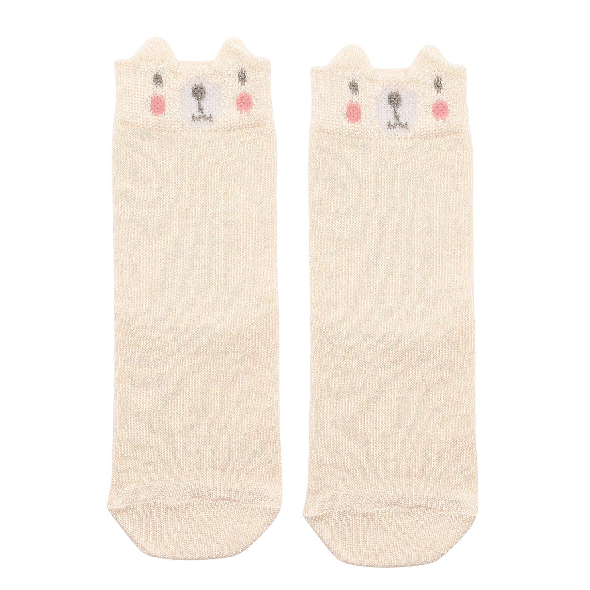 Brown - Side - Bambino Socks Mini Me Bear Family Pack of 3 Pairs