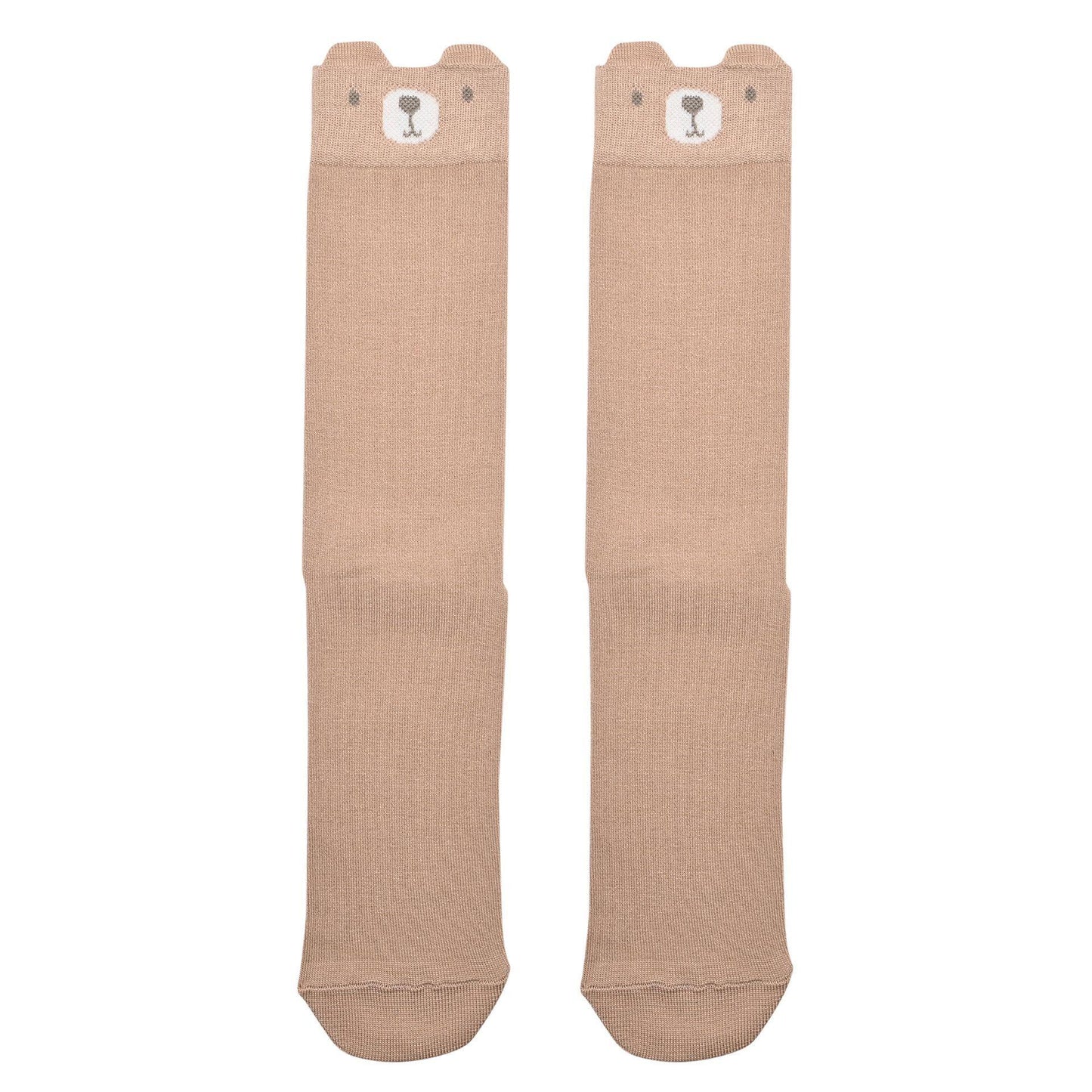 Brown - Pack Shot - Bambino Socks Mini Me Bear Family Pack of 3 Pairs