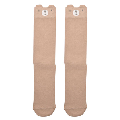 Brown - Pack Shot - Bambino Socks Mini Me Bear Family Pack of 3 Pairs
