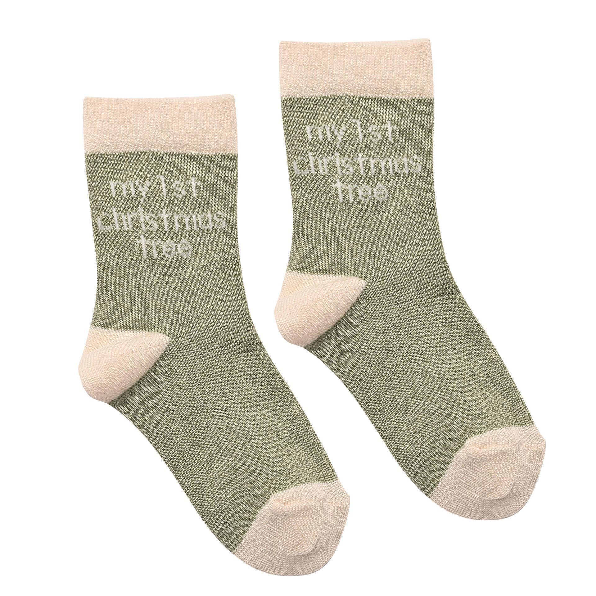 Various - Pack Shot - Bambino Socks My First Milestones 6-12 Months Pack of 5 Pairs - Green and Red Colours
