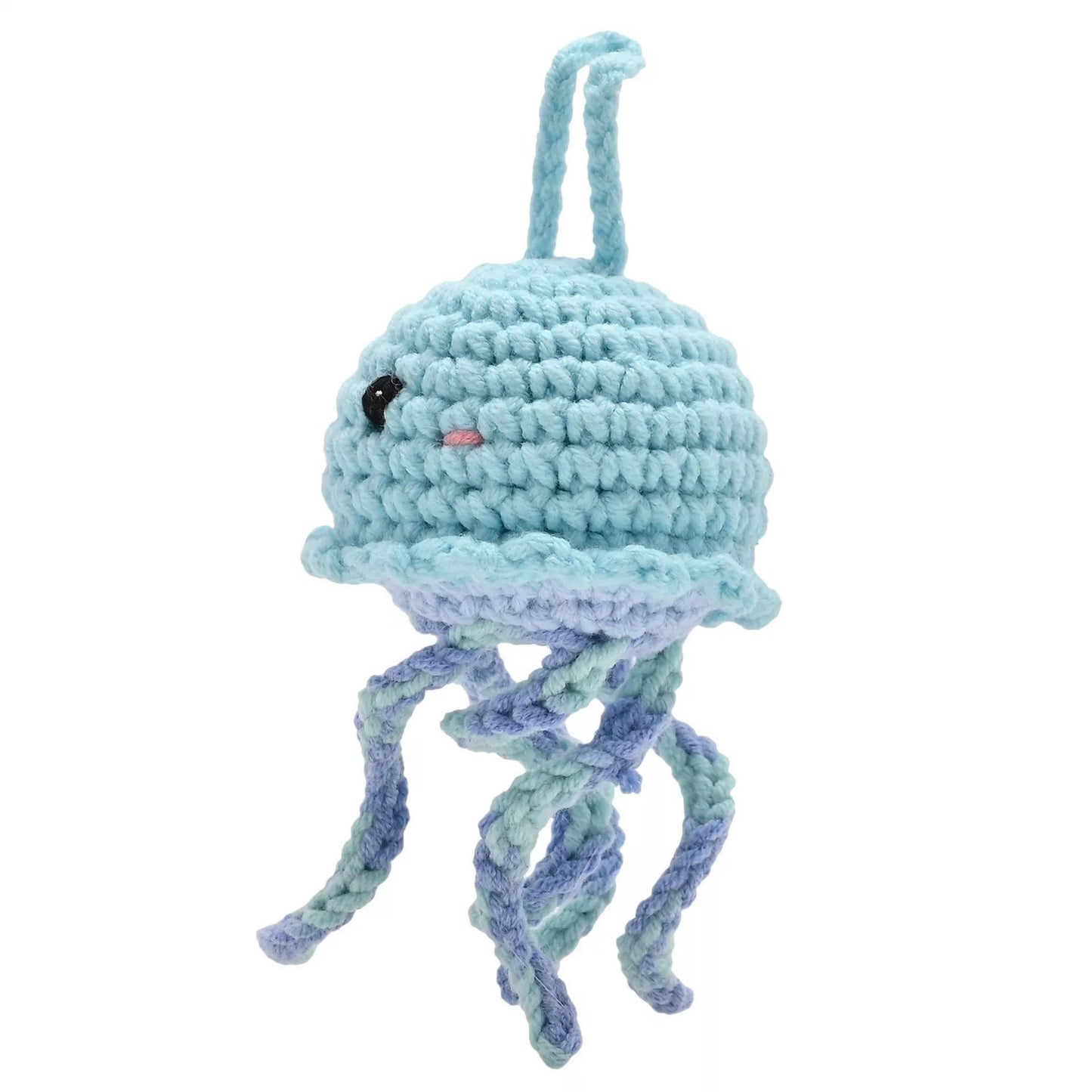 Blue - Back - Celebrations Petit Cheri Crochet Jelly Fish Toy