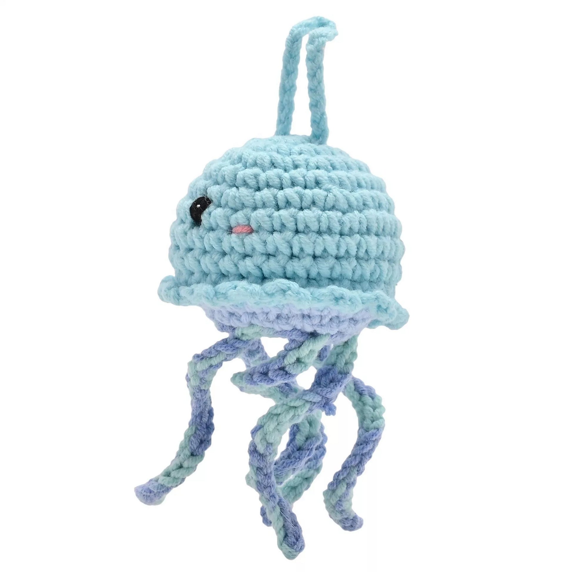 Blue - Back - Celebrations Petit Cheri Crochet Jelly Fish Toy
