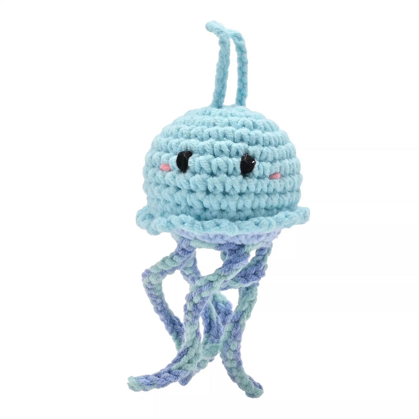 Blue - Front - Celebrations Petit Cheri Crochet Jelly Fish Toy