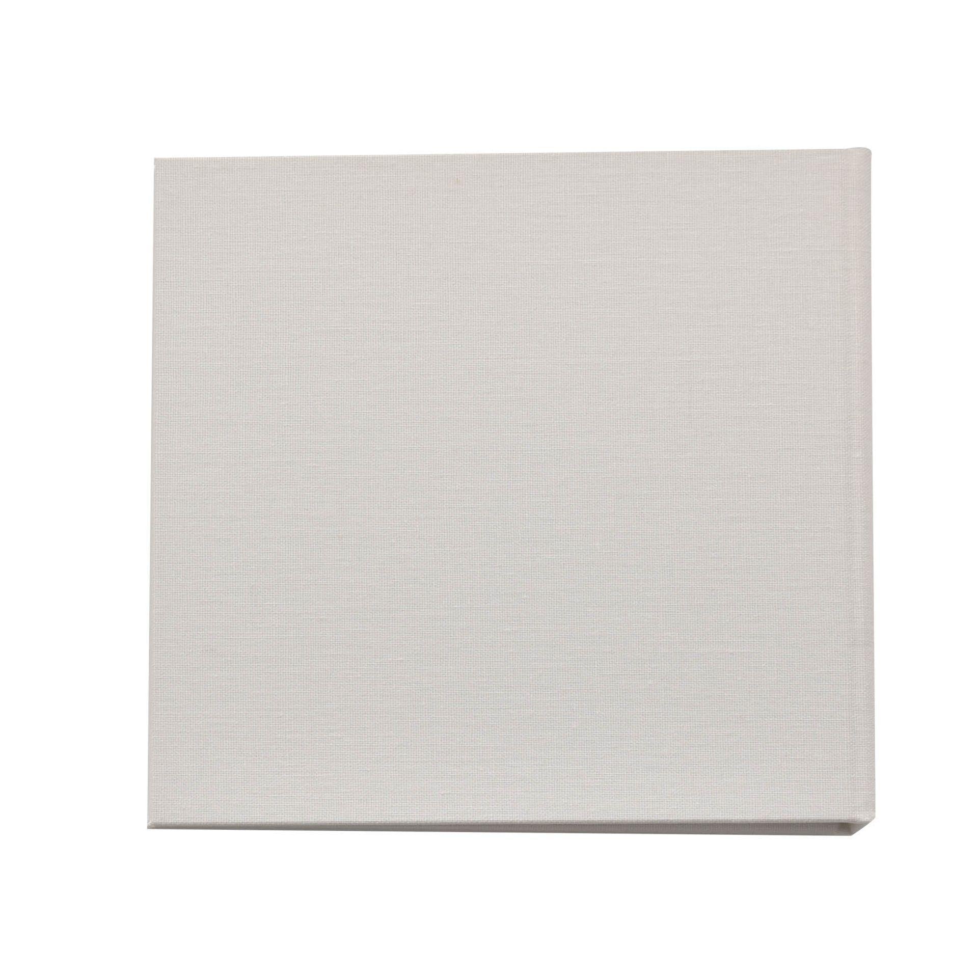 White - Pack Shot - Bambino Linen Photo Album - Little One