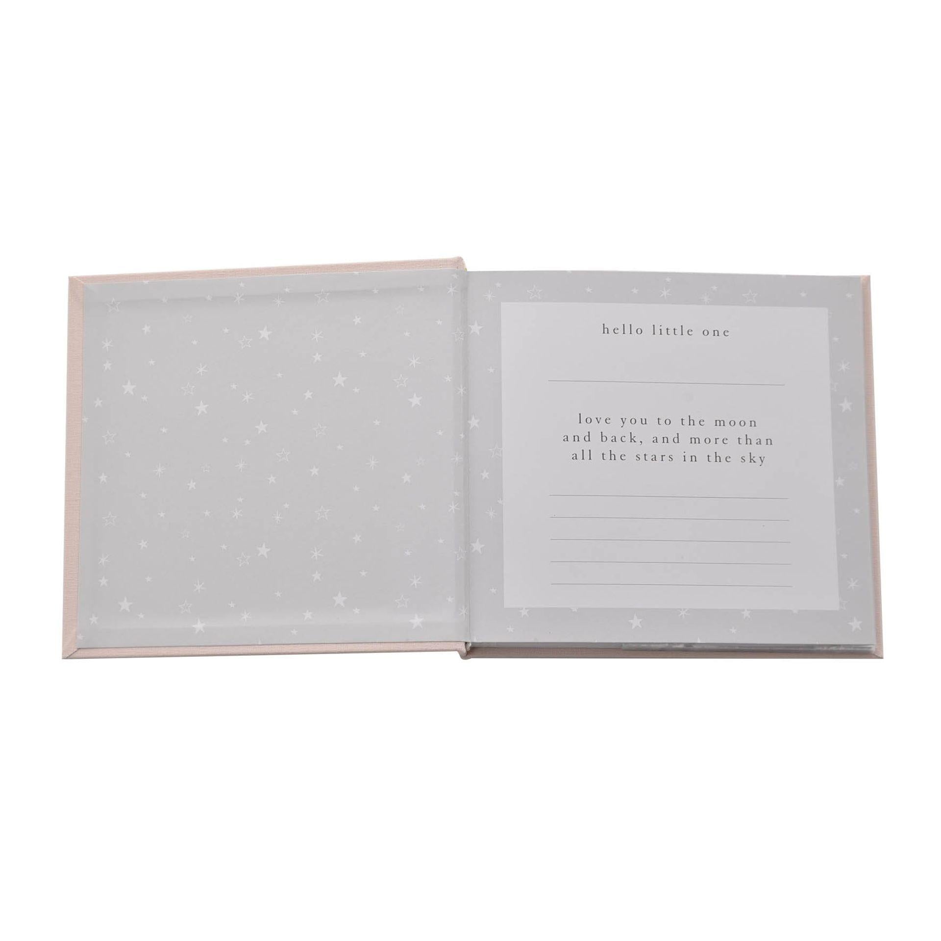 Pink - Side - Bambino Linen Photo Album - Little Lady
