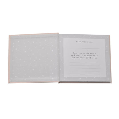 Pink - Side - Bambino Linen Photo Album - Little Lady