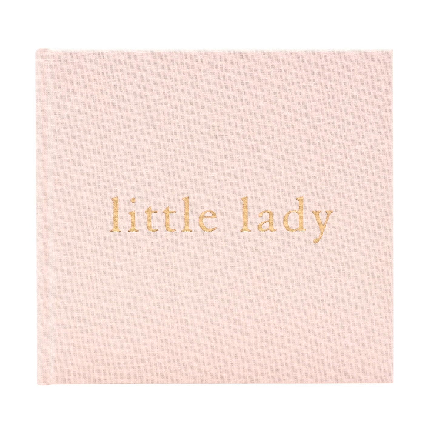 Pink - Front - Bambino Linen Photo Album - Little Lady