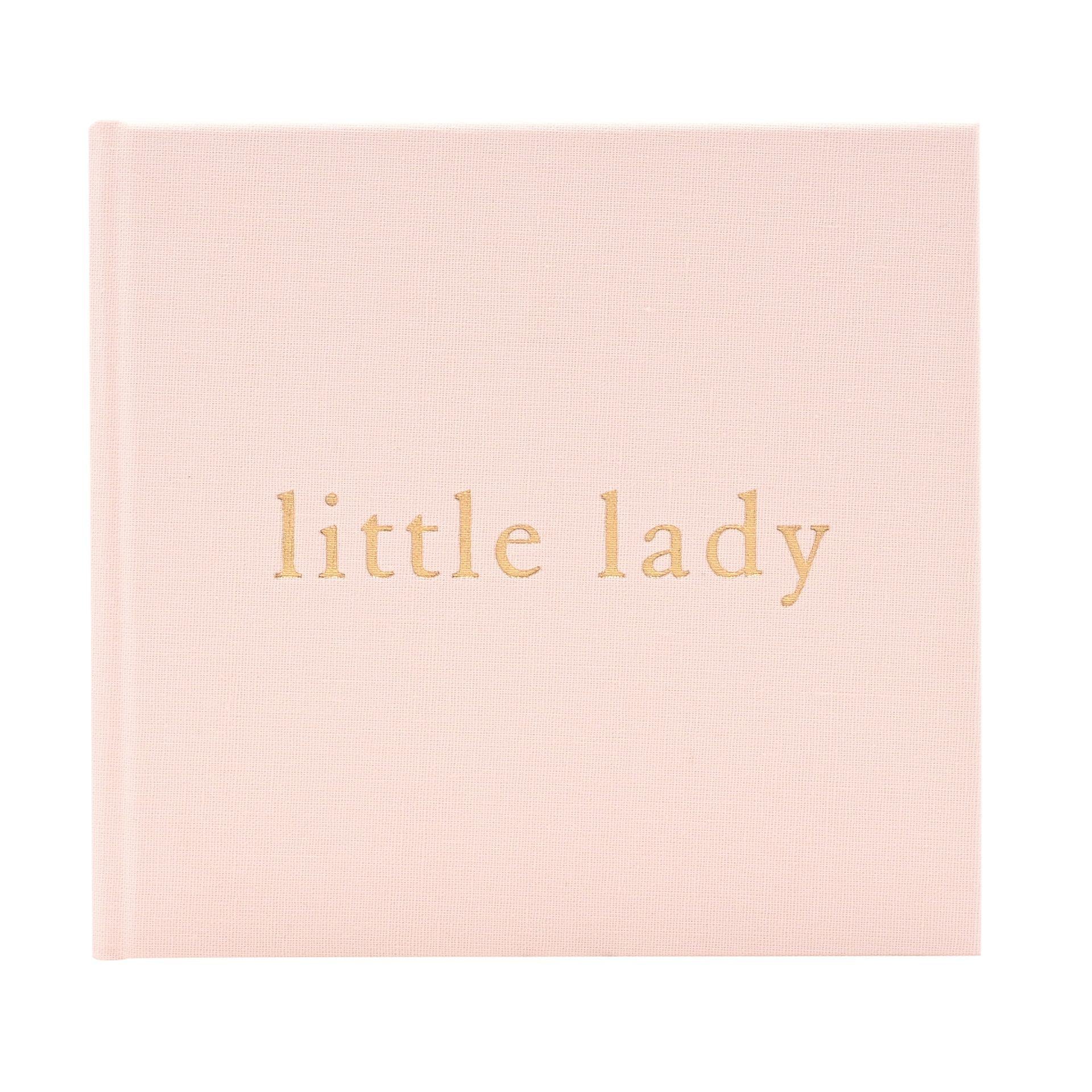 Pink - Front - Bambino Linen Photo Album - Little Lady