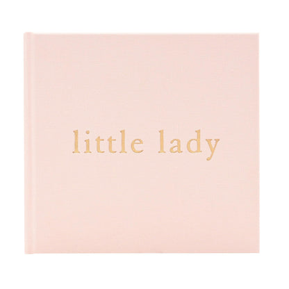 Pink - Front - Bambino Linen Photo Album - Little Lady