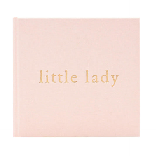 Pink - Front - Bambino Linen Photo Album - Little Lady