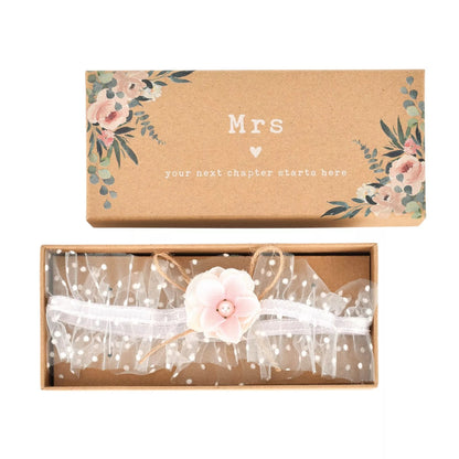 White - Front - Celebrations Womens-Ladies Love Story Bridal Garter