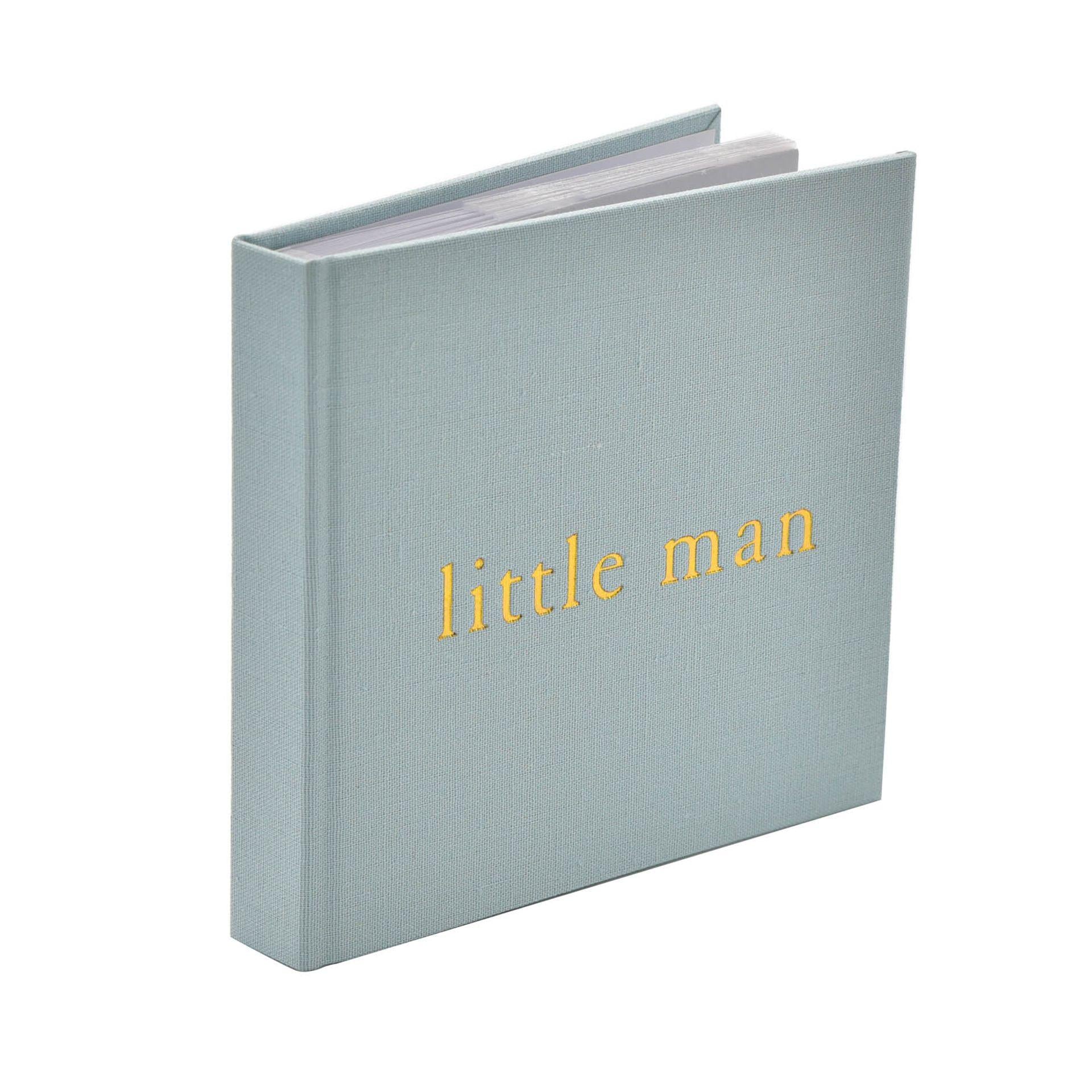 Blue - Back - Bambino Linen Photo Album - Little Man