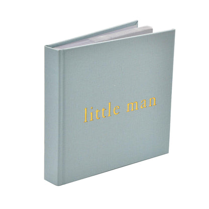 Blue - Back - Bambino Linen Photo Album - Little Man