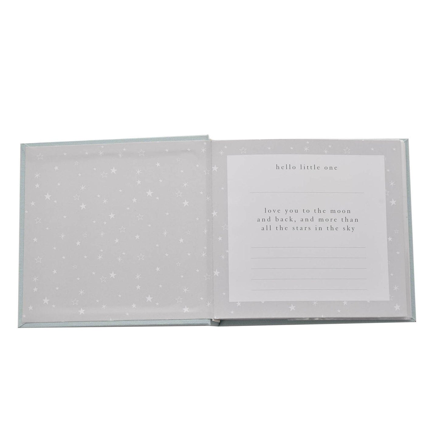 Blue - Side - Bambino Linen Photo Album - Little Man