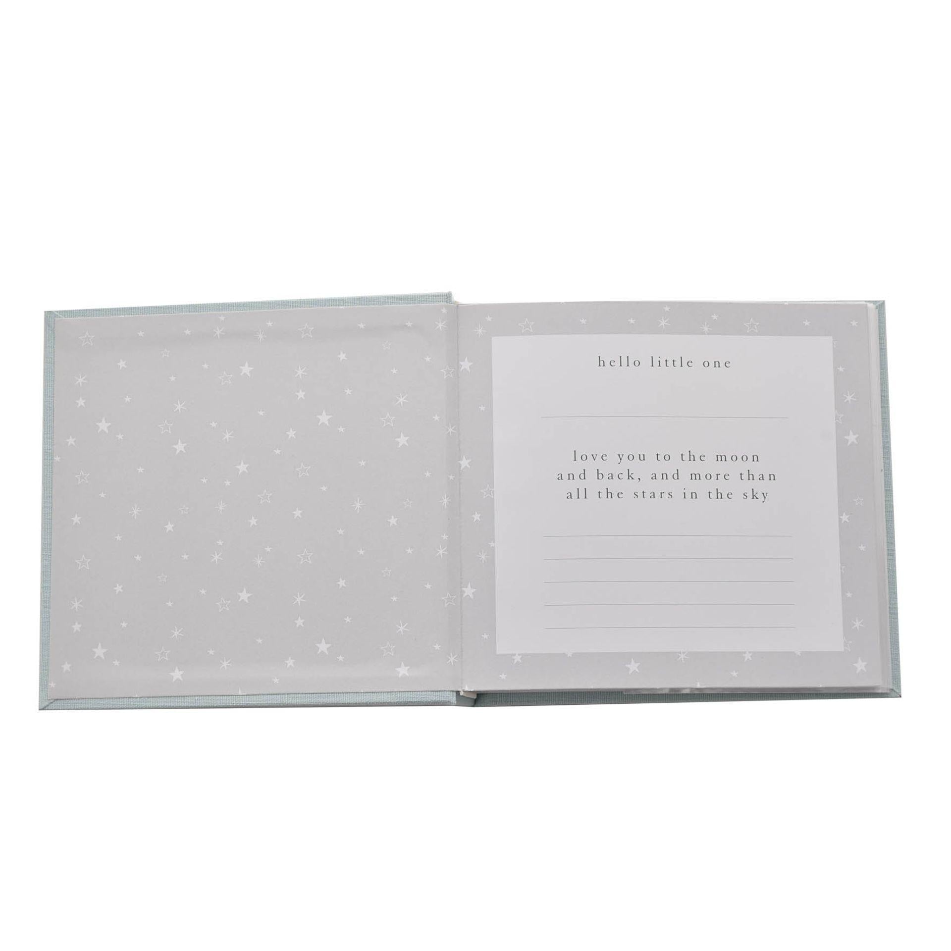 Blue - Side - Bambino Linen Photo Album - Little Man