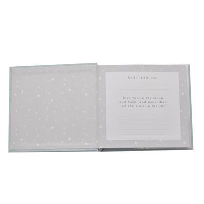 Blue - Side - Bambino Linen Photo Album - Little Man