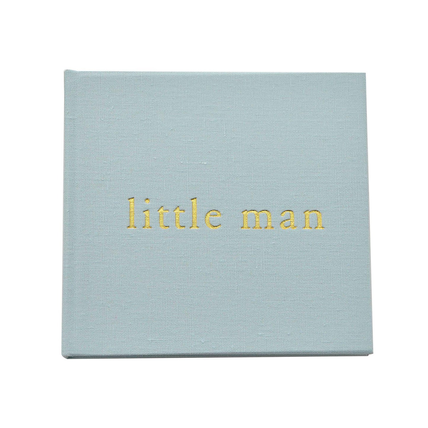 Blue - Front - Bambino Linen Photo Album - Little Man