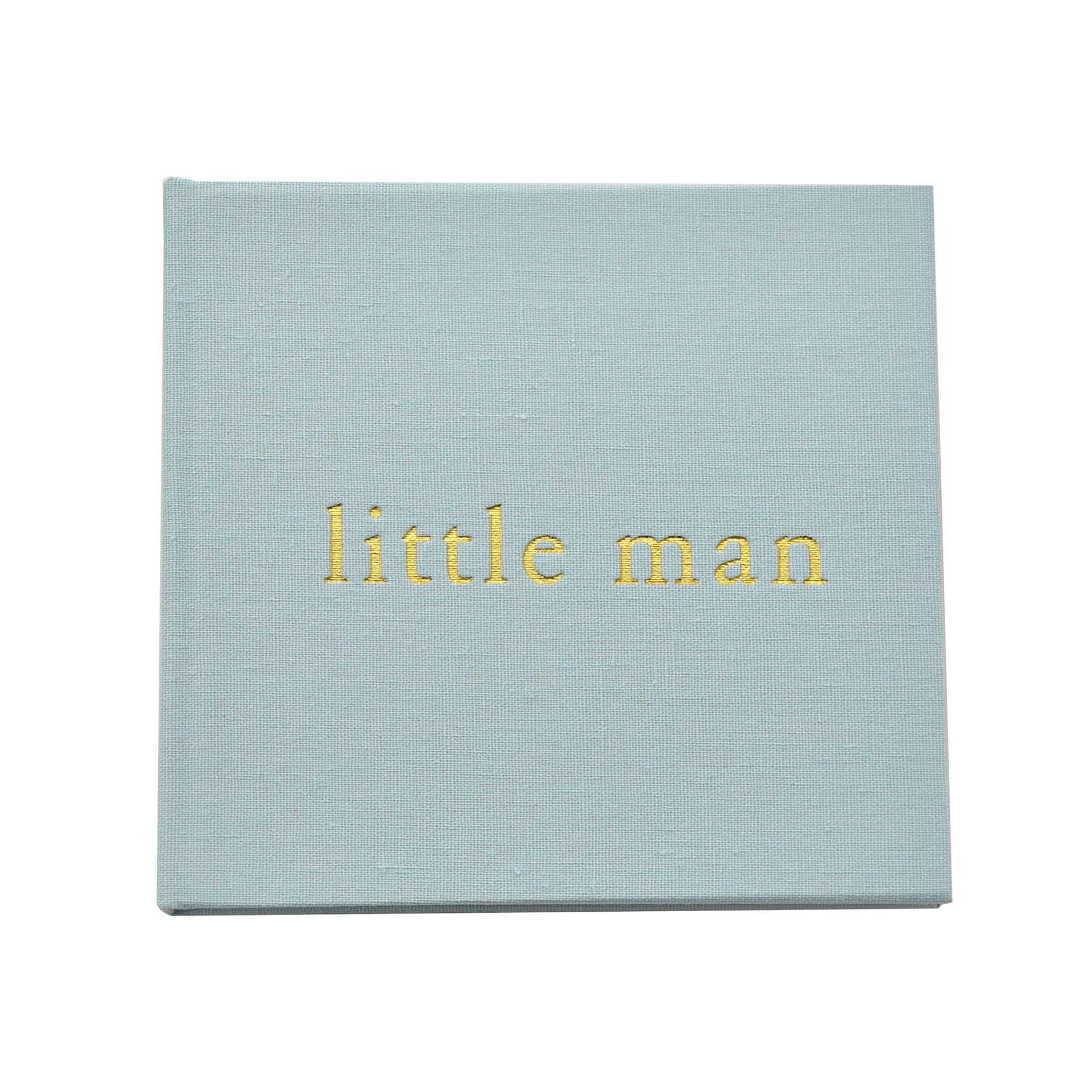 Blue - Front - Bambino Linen Photo Album - Little Man