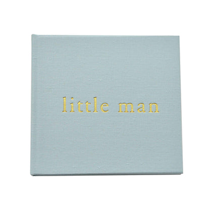 Blue - Front - Bambino Linen Photo Album - Little Man