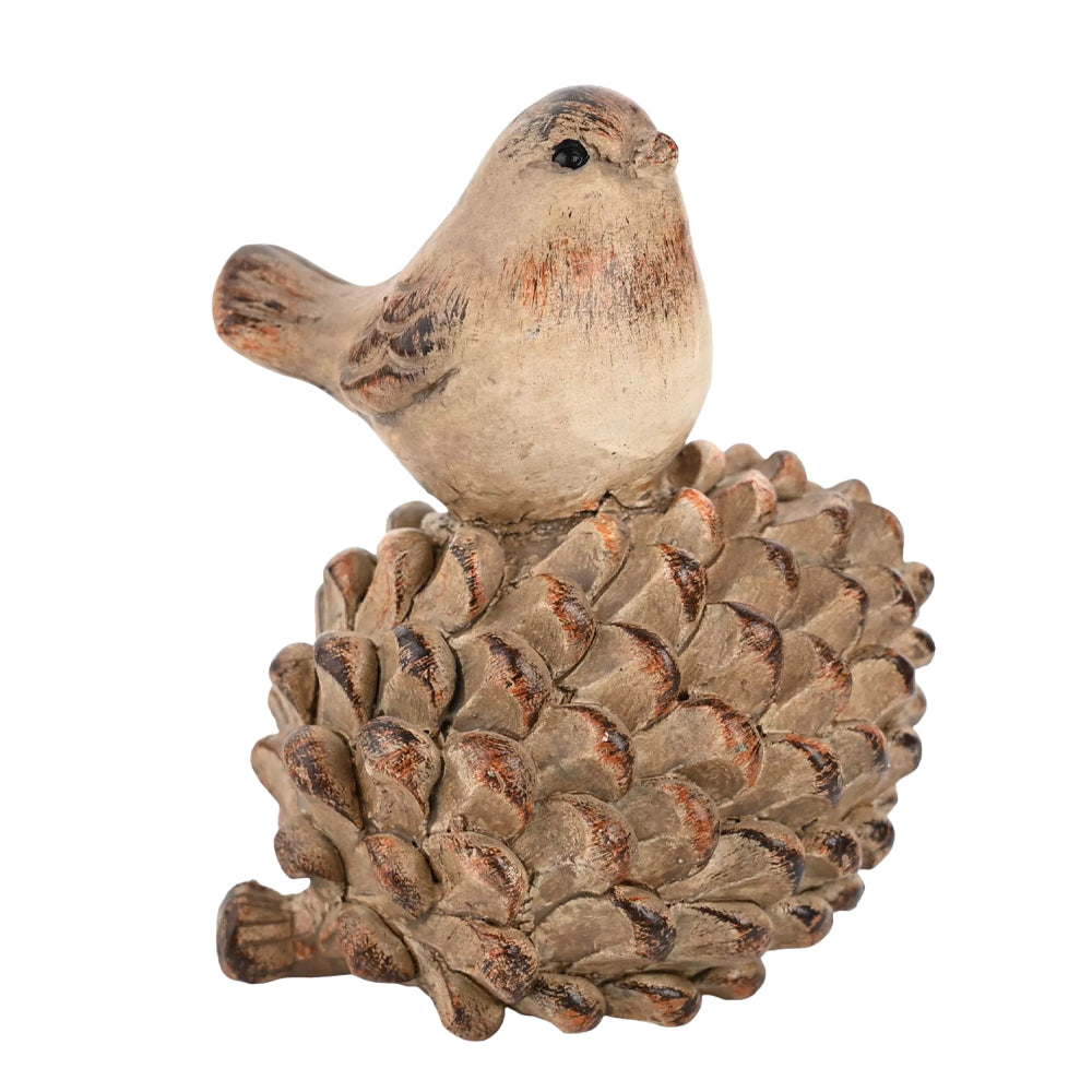 Brown - Back - Country Living Wood Effect Pinecone Christmas Decoration