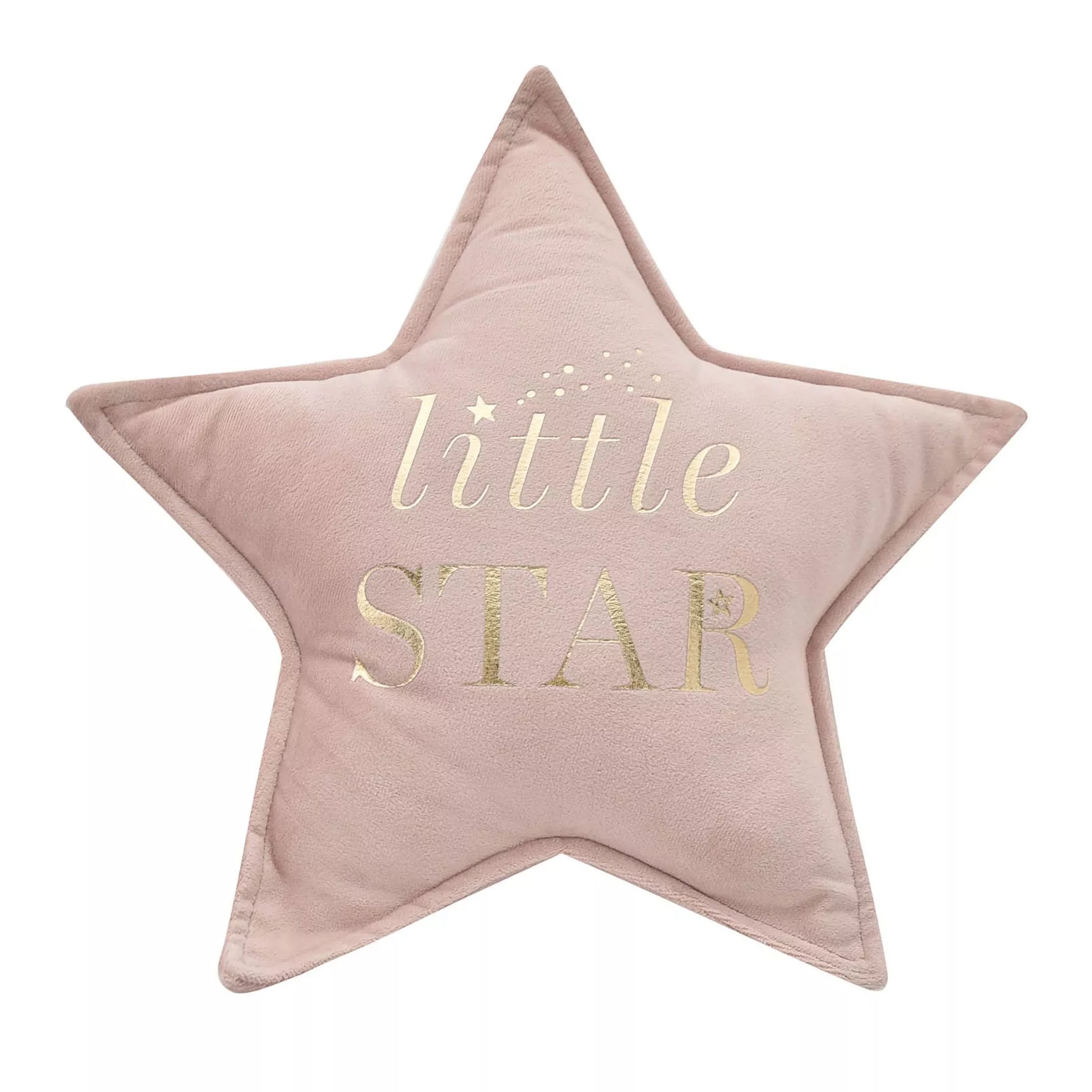 Pink - Front - Bambino Little Star Velvet Filled Cushion