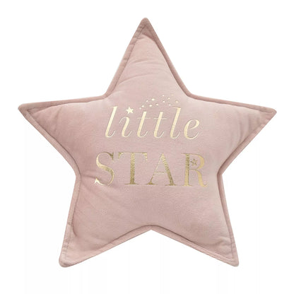Pink - Front - Bambino Little Star Velvet Filled Cushion