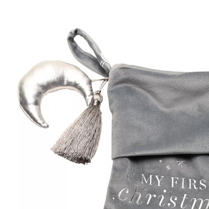 Blue - Back - Bambino Babys First Christmas Stocking