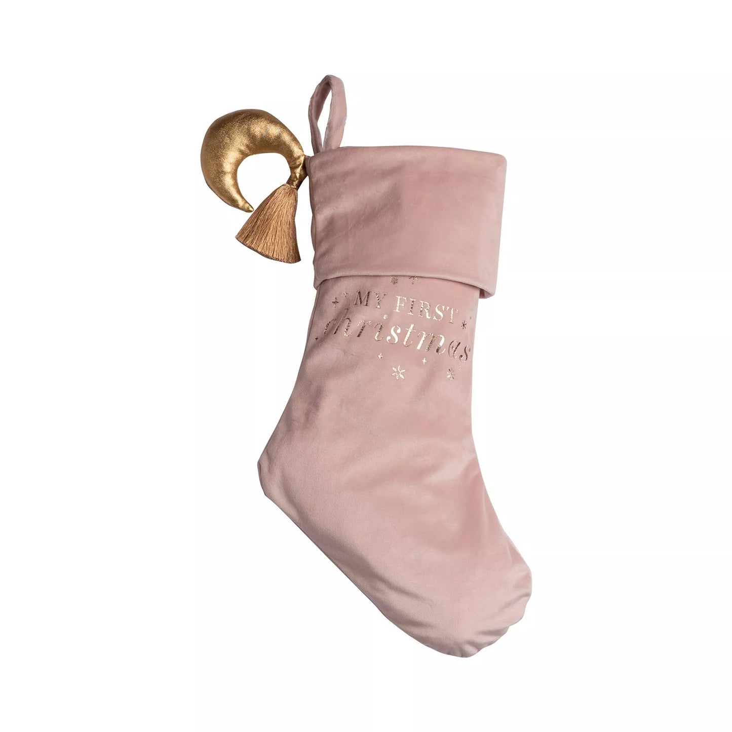 Pink - Front - Bambino Babys First Christmas Stocking