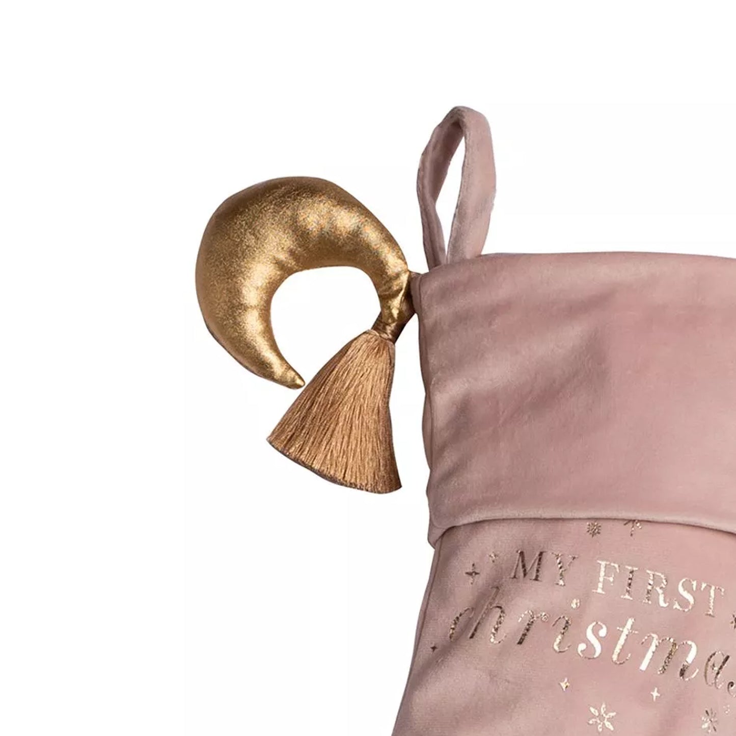 Pink - Back - Bambino Babys First Christmas Stocking