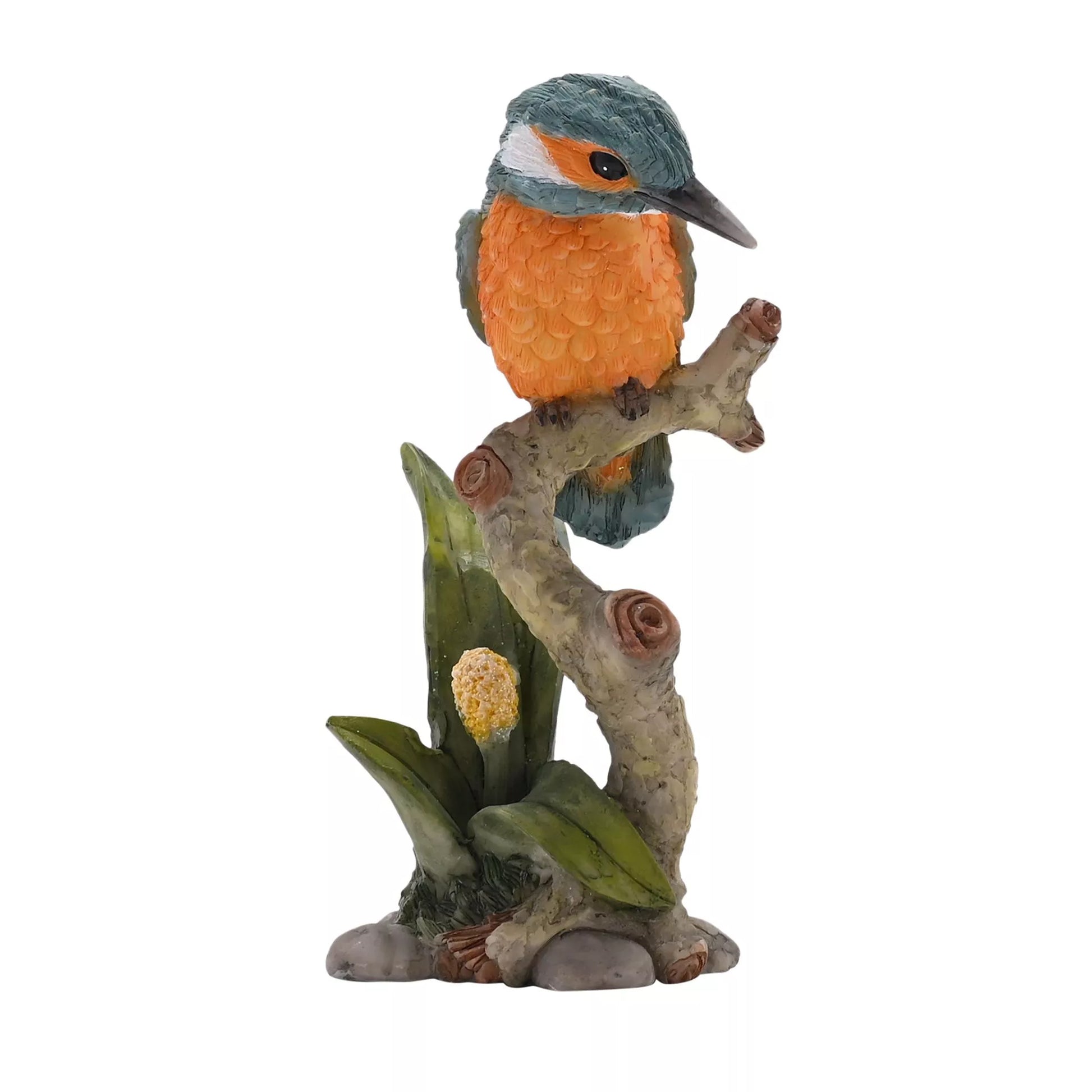 Blue-Brown-Orange - Front - Country Living Resin Kingfisher Figurine