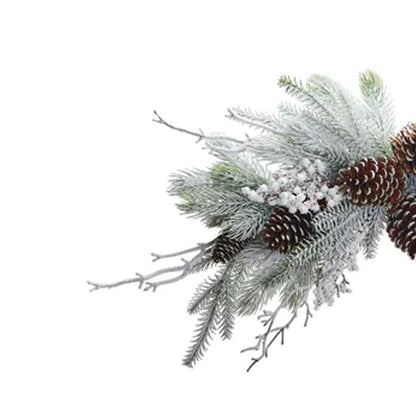 White-Brown - Back - The Seasonal Gift Co. Snowy Pine Christmas Decoration