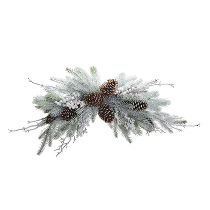 White-Brown - Front - The Seasonal Gift Co. Snowy Pine Christmas Decoration