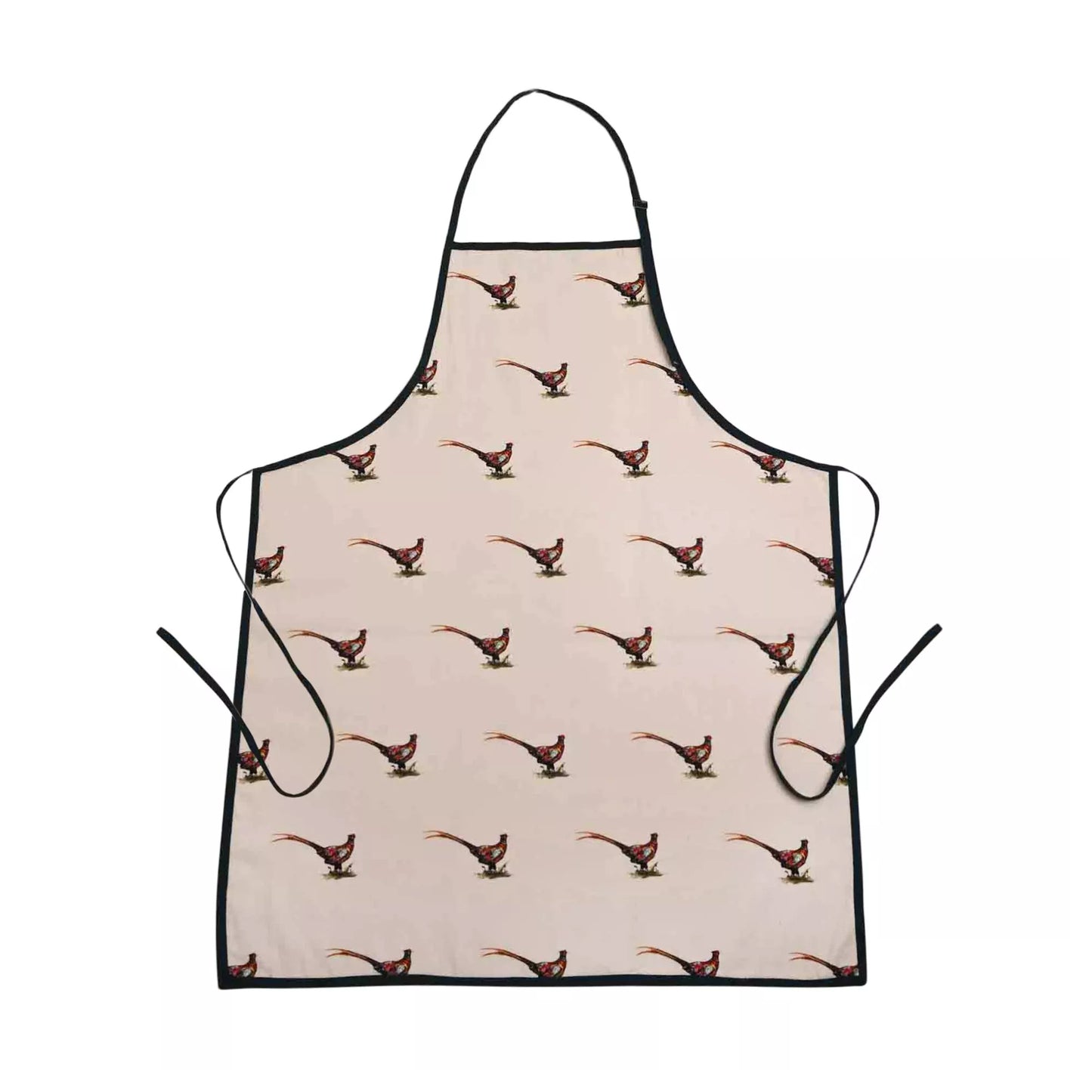 White - Front - Meg Hawkins Pheasant Cotton Apron