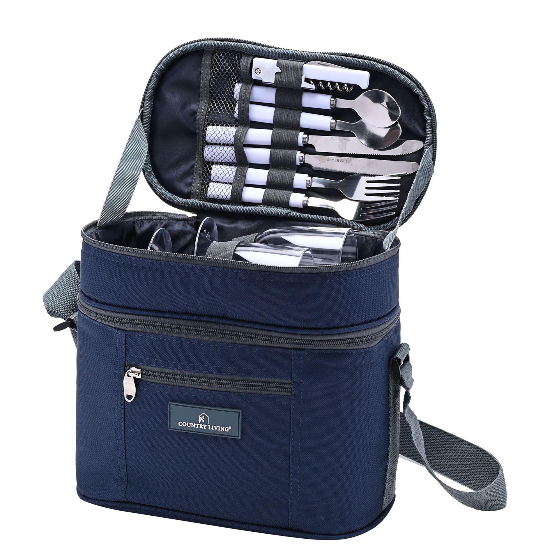 Navy Blue - Side - Country Living Lunch Bag