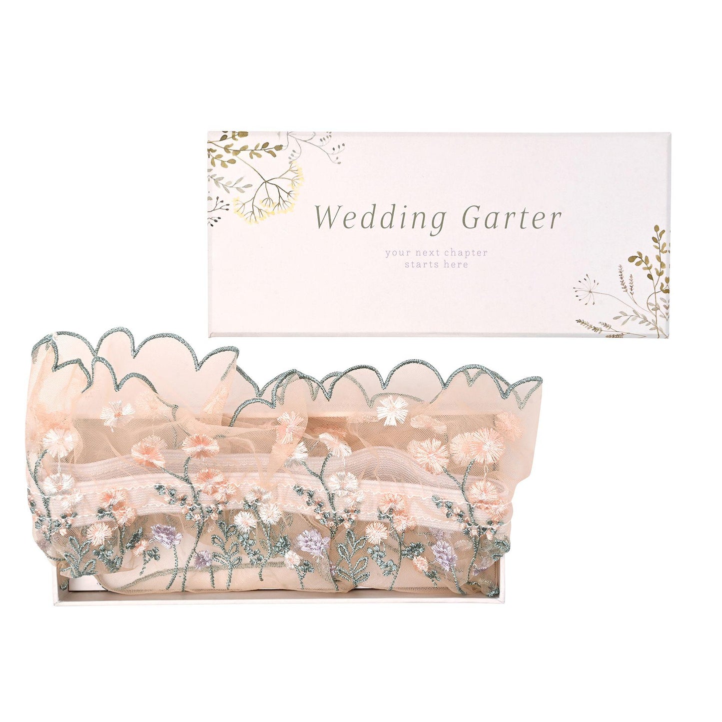 Multicoloured - Front - Celebrations Womens-Ladies Love Story Wildflower Garter