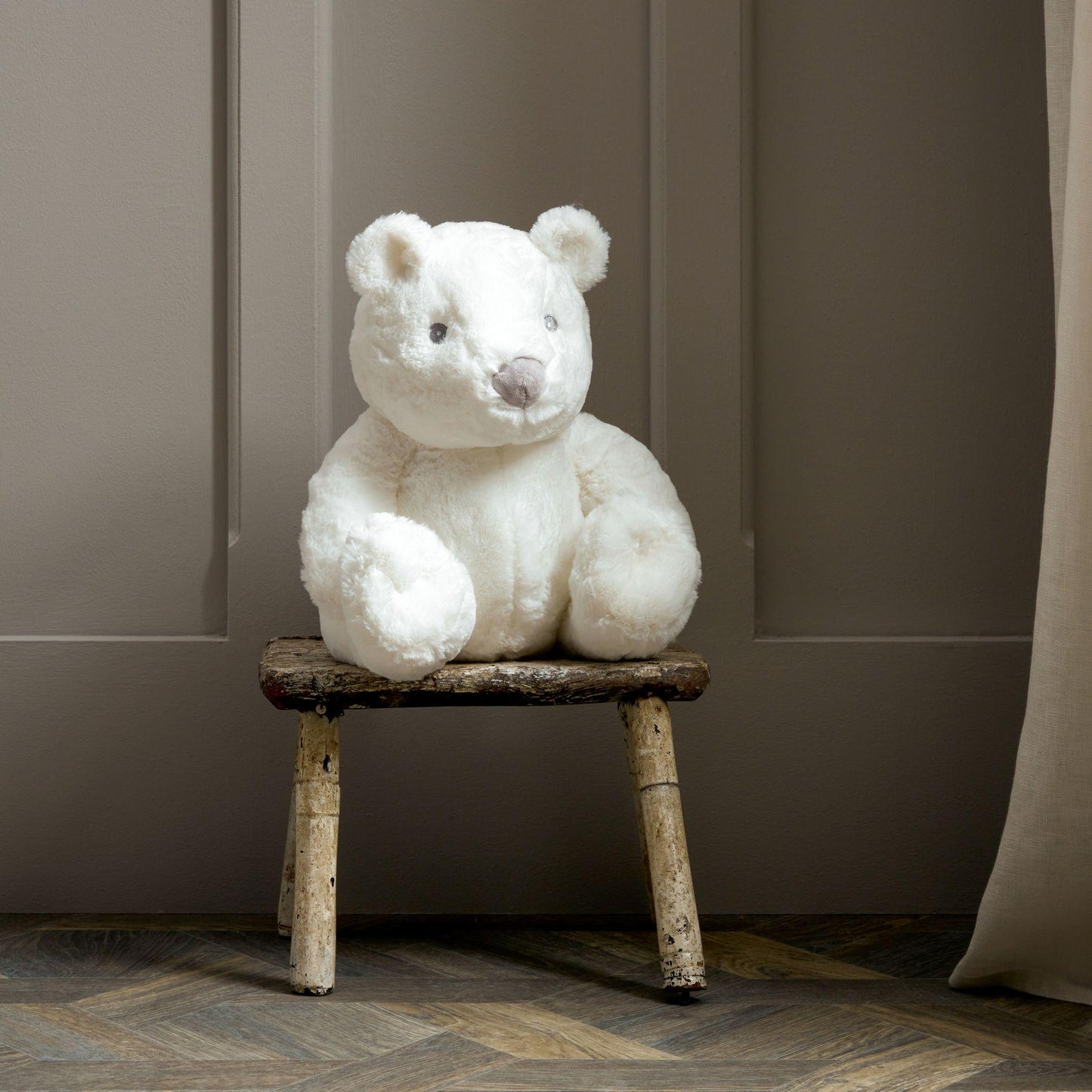 White - Back - Bambino White Plush Bear Large 31cm