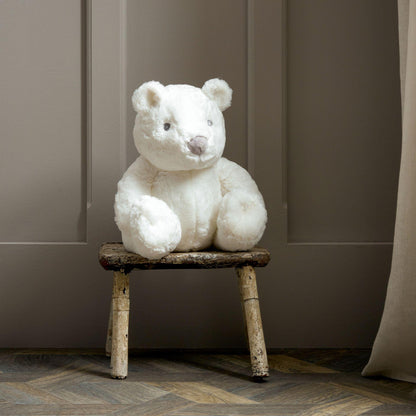 White - Back - Bambino White Plush Bear Large 31cm