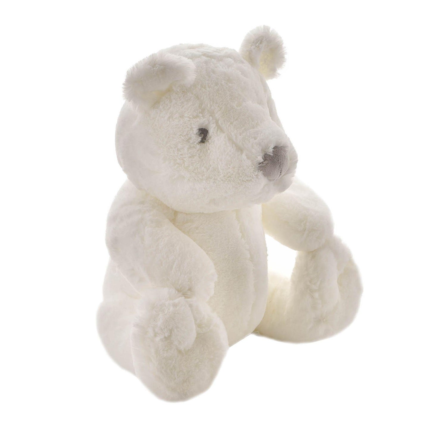White - Side - Bambino White Plush Bear Large 31cm