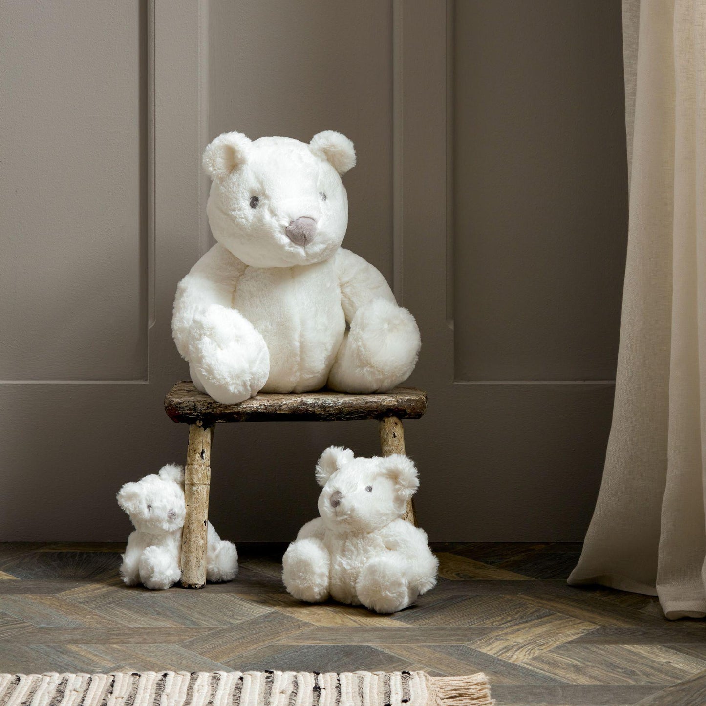 White - Pack Shot - Bambino White Plush Bear Large 31cm