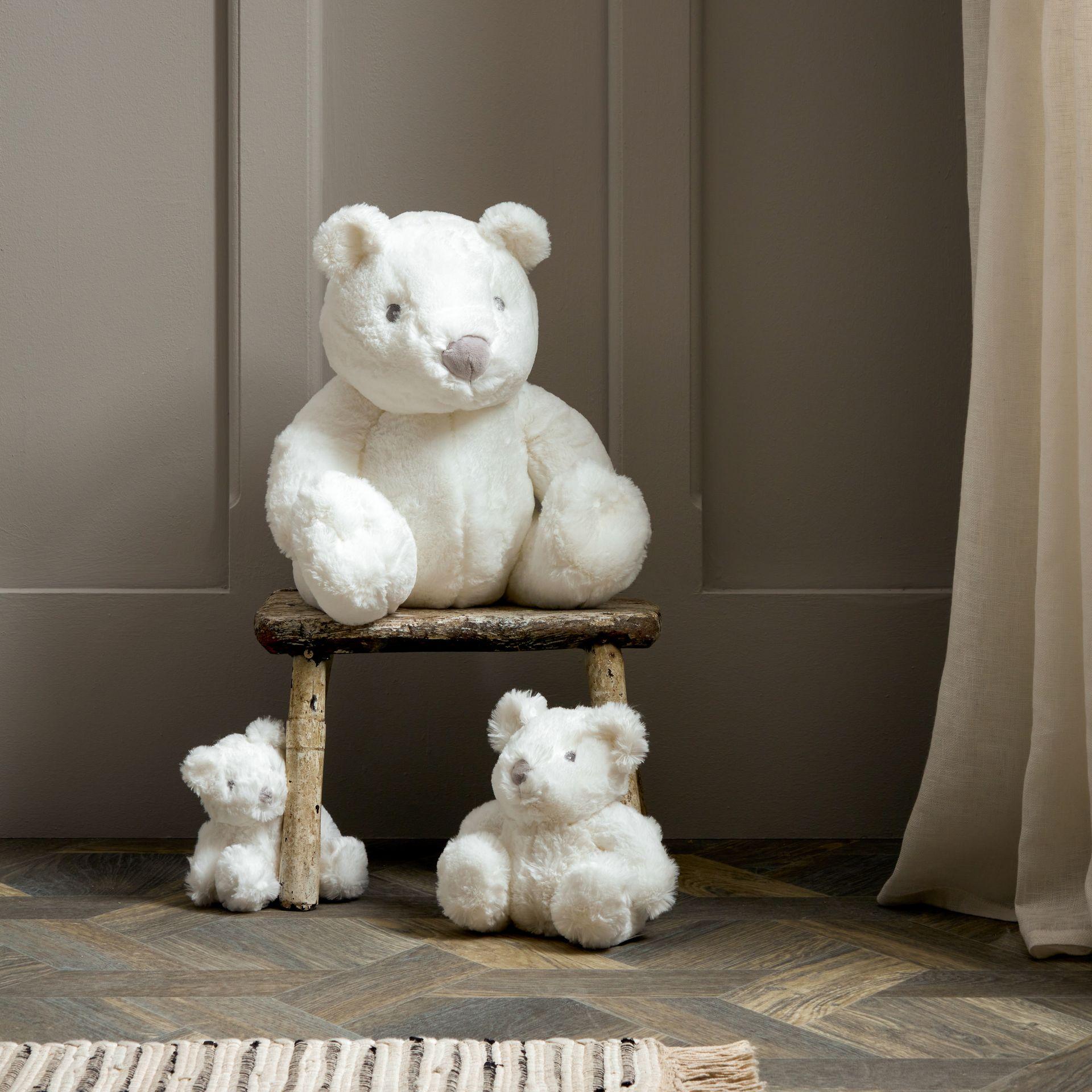 White - Pack Shot - Bambino White Plush Bear Large 31cm