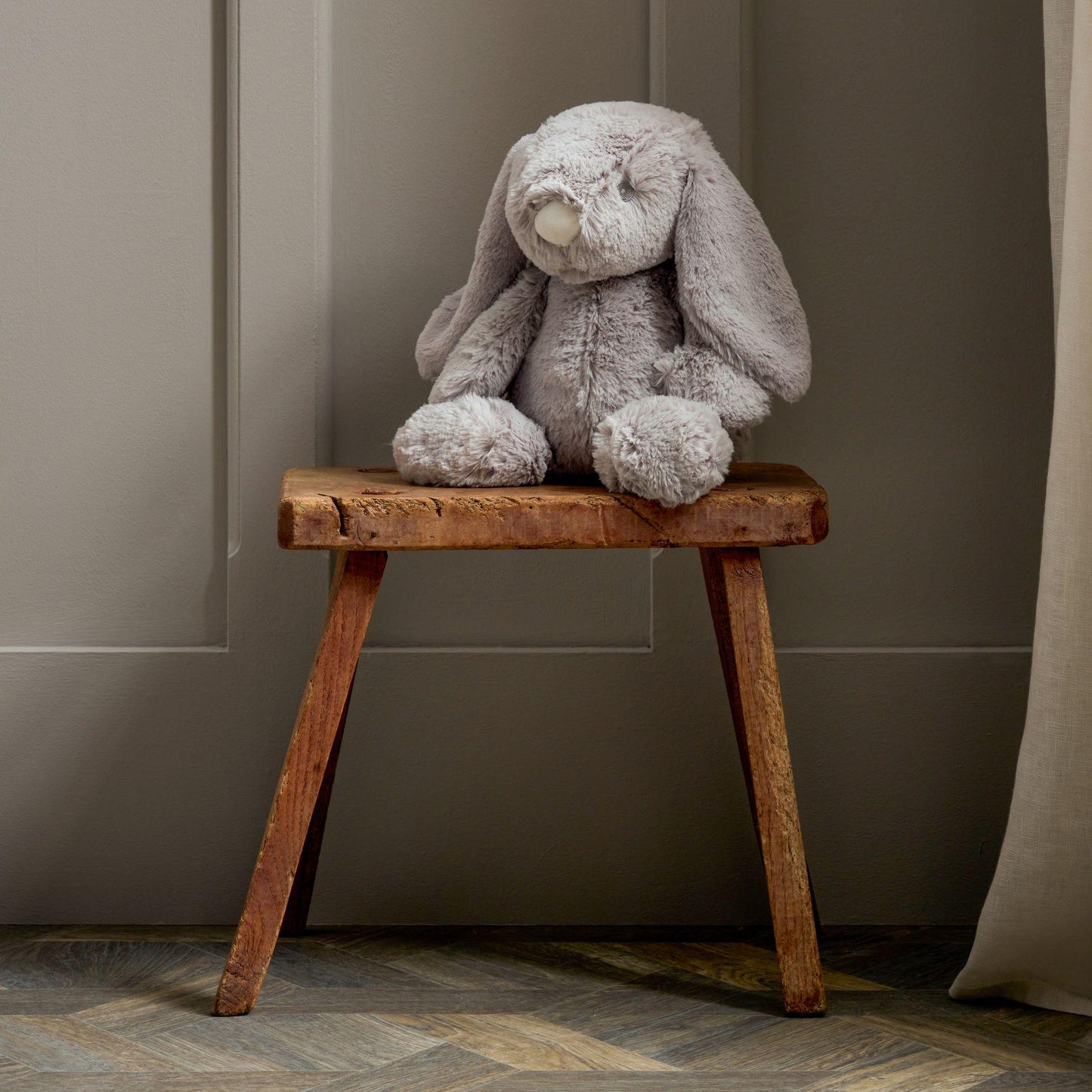 Grey - Back - Bambino Grey Plush Rabbit Large 31cm