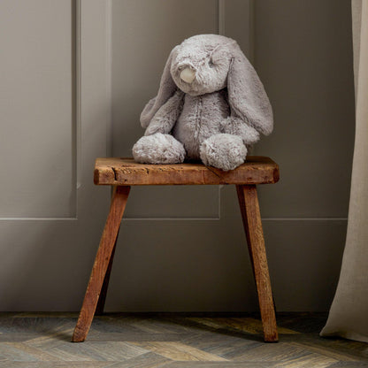 Grey - Back - Bambino Grey Plush Rabbit Large 31cm
