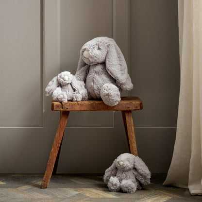 Grey - Pack Shot - Bambino Grey Plush Rabbit Large 31cm