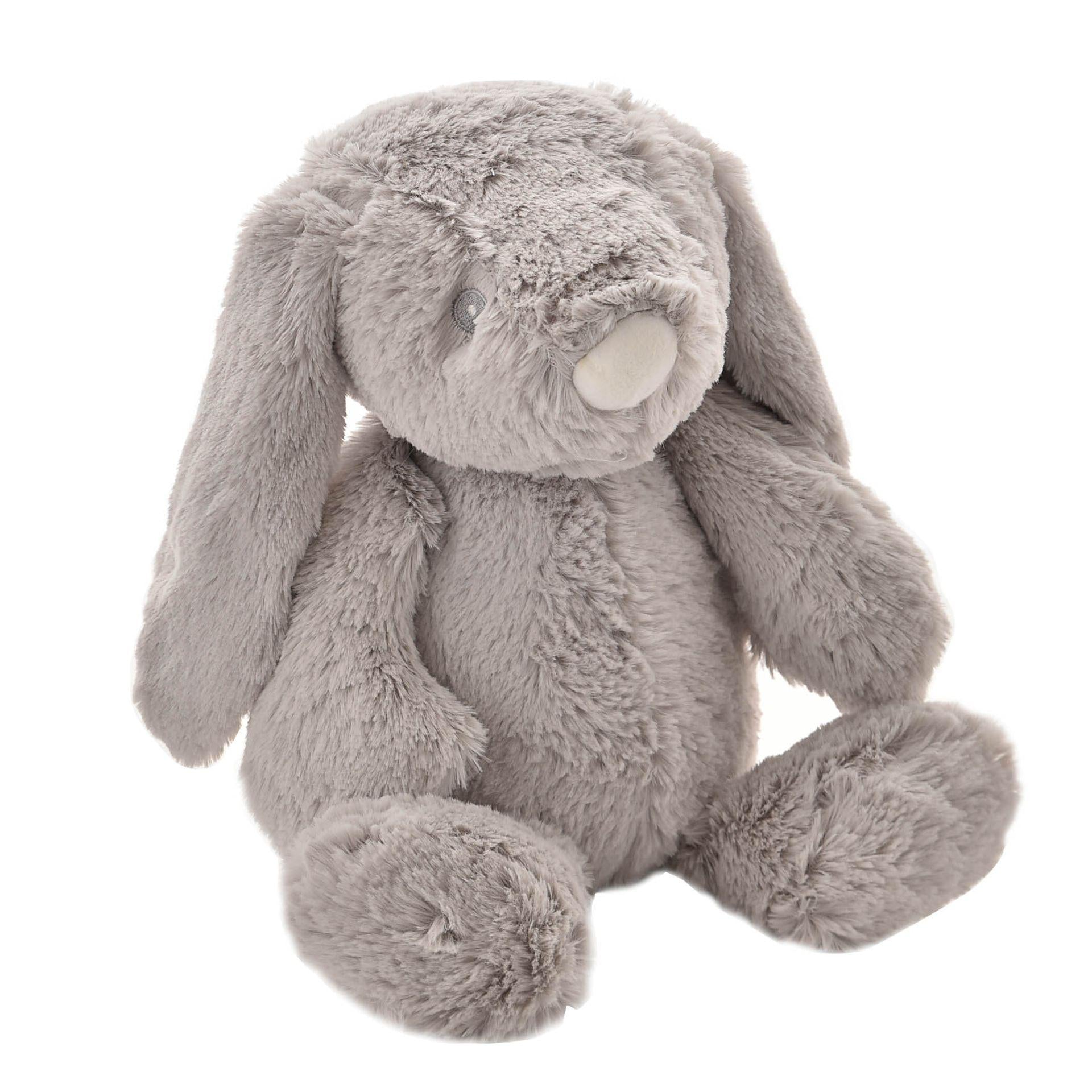 Grey - Front - Bambino Grey Plush Rabbit Large 31cm
