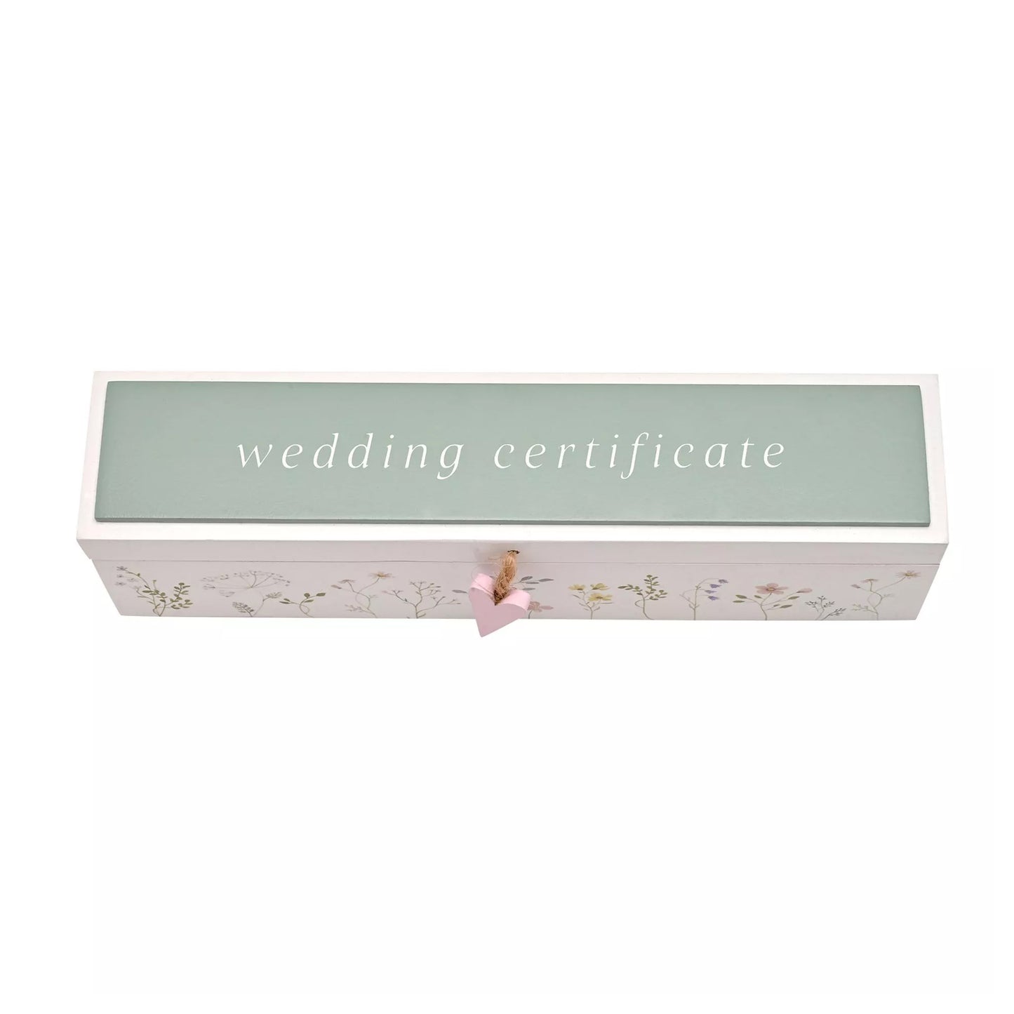 White-Green - Side - Celebrations Love Story Wild Flowers Certificate Holder
